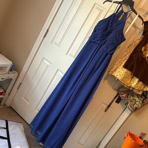 NWT AZAZIE royal blue formal dress halter -size A4
Never tried on